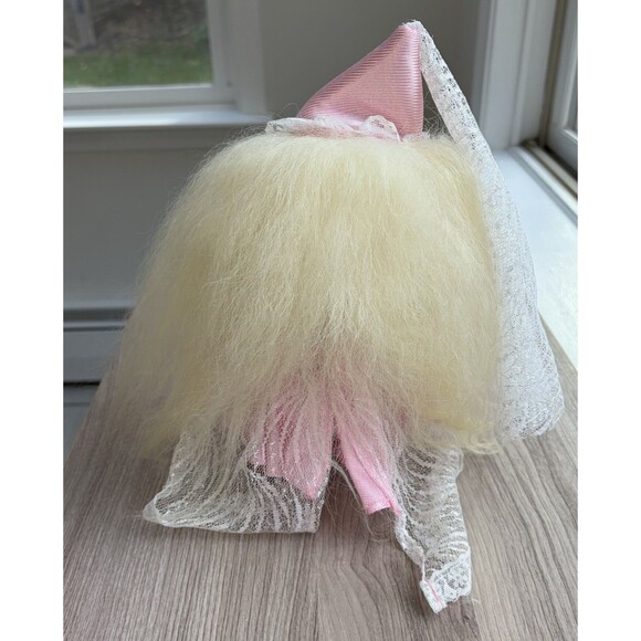 VTG  1985 Norfin Dam Pink Princess Troll Doll Denmark 9” Lady Gwen Tag - Picture 4 of 12